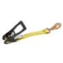 Wheel Chock Tie-Down Kit, Tire-Style Trailer Tie Down Strap, Car Tie Down Kit with Spring Hook, Break Strength 4540 kg & Working