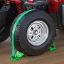 Wheel Chock Tie-Down Kit, Chock-Style Trailer Tie Down Strap, Car Tie Down Kit with Buckle, Break Strength 1986.73 kg & Working 