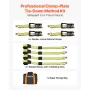 Wheel Chock Tie-Down Kit, Deck-Style Trailer Tie Down Strap, Car Tie Down Kit with J-Hook, Break Strength 4540 kg & Workin