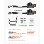 Wheel Chock Tie-Down Kit, Fixed Trailer Tie Down Strap, Car Tie Down Kit with S-Hook, Break Strength 748 kg & Working Load 250 k