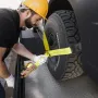 Wheel Chock Tie-Down Kit, Tire-Style Tow Dolly Strap, Car Tie Down Kit with Heavy-Duty Hook, Break Strength 4540 kg & Working Lo