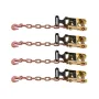 Wheel Chock Tie-Down Kit, Tire-Style Tow Dolly Strap, Car Tie Down Kit with Heavy-Duty Hook, Break Strength 4540 kg & Working Lo