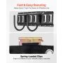 E-Track Tie-Down Rail Kit, 4 Pack 0.4 m E Track Rails, 2 U-Shaped Hooks, 2 Tool Holders, 2 Track Shelf Brackets, 2 Tire Holders,
