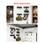 E-Track Tie-Down Rail Kit, 4 Pack 0.4 m E Track Rails, 2 U-Shaped Hooks, 2 Tool Holders, 2 Track Shelf Brackets, 2 Tire Holders,