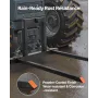 3 Point Hitch Pallet Forks, 680 kg Clamp on Pallet Forks, 128 cm Total Length Heavy-Duty Tractor Fork with 73.5-117 cm Adjustabl