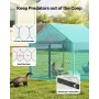 Metal Chicken Coop for 4-6 Chickens, 1 x 2 x 1 m, Small Chicken Cage with Waterproof Cover & Double Doors, Spire Roof Poultry Ru