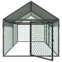 VEVOR Metal Chicken Coop for 4-6 Chickens, 1 x 2 x 1 m, Small Chicken Cage with Waterproof Cover & Double Doors, Spire Roof Poul
