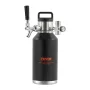 Beer Growler Tap System, 64Oz 1.89L Mini Keg, 304 Stainless Steel Pressurized Beer Growler, Keg Growler with Pressure Display, C