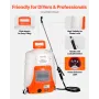 Battery Powered Backpack Sprayer, 16L Electric Lawn Sprayer with 8 Nozzles & 2 Telescopic Wands, 90PSI Adjustable Pressure, 4-6 