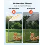 Large Metal hønsegård, 2 x 1 x 2 m, Walk-in hønsegårdshus med