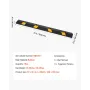 Parking Stopper, 1840 mm Heavy Duty Parking Aid for Garage, Rubber Curb Garage Floor Stopper with Reflective Strips, Vehicles Ga