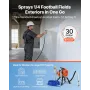 VEVOR Stand Airless Paint Sprayer, 1500W, 3300PSI High Pressure Airless Sprøjte, Rengøringsbørste, Slange, Forlængerstang,
