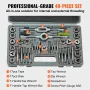 Tap og Die Set 40stk SAE Størrelse NC/NF/NPT Bærende