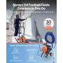 Stand Airless Paint Sprayer, 1500W, 3300PSI High Pressure Airless Sprayer with Cart, Cleaning Brush, Hose, Extension Rod, Nozzle