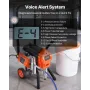 Stand Airless Paint Sprayer, 1500W, 3300PSI High Pressure Airless Sprayer with Cart, Cleaning Brush, Hose, Extension Rod, Nozzle
