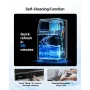 Commercial Ice Maker Machine, 59kg/24H with 15kg Storage, 45 Cubes per Cycle, Stainless Steel Freestanding & Under Counter Ice M