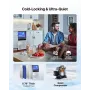 Commercial Ice Maker Machine, 59kg/24H with 15kg Storage, 45 Cubes per Cycle, Stainless Steel Freestanding & Under Counter Ice M