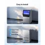 Commercial Ice Maker Machine, 59kg/24H with 15kg Storage, 45 Cubes per Cycle, Stainless Steel Freestanding & Under Counter Ice M