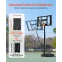 Portable Basketball Stand, 1.35 to 3.05m Height Adjustment Basketball Hoop & Goal, Adjustable Basketballs Goal System with Built
