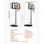 VEVOR Portable Basketball Stand, 1.35 to 3.05m Height Adjustment Basketball Hoop & Goal, Adjustable Basketballs Goal System with