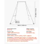 Yoga Stand Frame, Max 140.6 kg Load Swing Stand, Triangular Structure Pull Up Stands, Aerial Silk Stands with Height Adjustable 