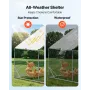 Large Metal hønsegård, 3 x 3 x 2 m, Walk-in hønsegårdshus med