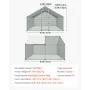 Large Metal Chicken Coop, 3 x 3 x 2 m, Walk-in Chicken Run House with Waterproof Cover & Sturdy Frame, Spire Roof Poultry Cage D
