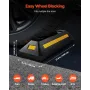 VEVOR Parking Stopper, 548 mm 2 Pcs Heavy Duty Parking Aid for Garage, Rubber Curb Garage Floor Stopper with Reflective Strips, 