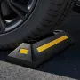 Parking Stopper, 548 mm 2 Pcs Heavy Duty Parking Aid for Garage, Rubber Curb Garage Floor Stopper with Reflective Strips, Aid Ga