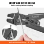 Crimping Tool, Up To 2.2mm Wire Rope Crimping Tool, Crimping Loop Sleeve Kit with a Cable Cutter and 160pcs Aluminum Buckles, Te