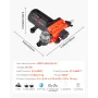 RV Water Pump, 12V DC 6 GPM (22.7 L/min), 4-Chamber Self-Priming Diaphragm Water Pump with Automatic Pressure Switch, 70 PSI Max