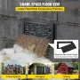 Crawl Space Flood Vent, 8" H x 16" W Foundation Flood Vent to Reduce Foundation Damage and Risk, Black, Wall Mounted, Ideal for 