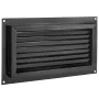 Crawl Space Flood Vent, 8" H x 16" W Foundation Flood Vent to Reduce Foundation Damage and Risk, Black, Wall Mounted, Ideal for 