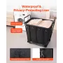 Laundry Cart, Rolling Grocery Utility Cart with Waterproof Liner & Swivel Wheels, 118 KG Large Load Capacity, Heavy Duty Shoppin