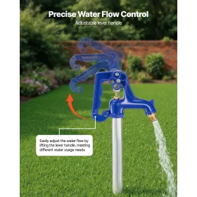 VEVOR frostsikker gårdhydrant, 980 mm frysesikker udendørs vandhane med 305 mm nedgravningsdybde, G 3/4" rørforbindelse,