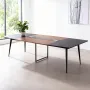 Conference Table, 2400 mm Boat Shaped Office Meeting Table for 10 Person, Modern Large Boat Meeting Desk with Metal Legs, for Of