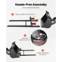 Pallet Forks, 907 kg Clamp on Pallet Forks, 149 cm Total Length Heavy-Duty Tractor Fork with Adjustable Stabilizer Bar for Tract