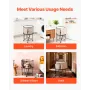 Laundry Cart, Rolling Round Grocery Utility Cart with 360° Swivel Wheels, 27 KG Large Load Capacity, Heavy Duty Carbon Steel Sho