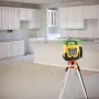 Rotary Laser Level Kit, with Tripod+Staff Gauge, Green Beam 500m Range Slope Adjustable 360-Degree Spinning, Flexible Scanning A