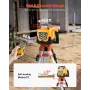 VEVOR Rotary Laser Level Kit, with Tripod+Staff Gauge, Red Beam 984 ft Range Slope Adjustable 360-Degree Spinning, Flexible Scan