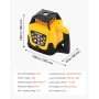 Rotary Laser Level Kit, with Tripod+Staff Gauge, Red Beam 984 ft Range Slope Adjustable 360-Degree Spinning, Flexible Scanning A