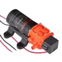 Water Pressure Pump, 12V DC 1.2 GPM (4.5 L/min), 2-Chamber Self-Priming Diaphragm Water Pump with 2 Hose Clamps, 80 PSI Max Pres