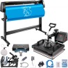Heat Press 12"x15" Vinyl Cutter Plotter 53" Graphics Printer Craft Cutter
