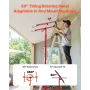 VEVOR 3353mm Drywall Lift, Heavy-Duty 68 kg Sheetrock Hoist with Adjustable Telescoping Arm, Lockable Wheels, Drywall Lifter Pan