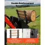 Pallet Forks, 1814 kg Clamp on Pallet Forks, 149 cm Total Length Heavy-Duty Tractor Fork with Anti-Tilt Bar & Adjustable Stabili