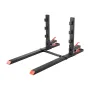 Pallet Forks, 1814 kg Clamp on Pallet Forks, 149 cm Total Length Heavy-Duty Tractor Fork with Anti-Tilt Bar & Adjustable Stabili