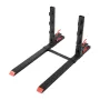 Pallet Forks, 1814 kg Clamp on Pallet Forks, 149 cm Total Length Heavy-Duty Tractor Fork with Anti-Tilt Bar & Adjustable Stabili