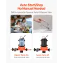 RV Water Pump, 12V DC 4 GPM (15.1 L/min), 3-Chamber Self-Priming Diaphragm Water Pump with Automatic Pressure Switch, 40 PSI Max