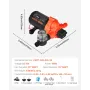 RV Water Pump, 12V DC 4 GPM (15.1 L/min), 3-Chamber Self-Priming Diaphragm Water Pump with Automatic Pressure Switch, 40 PSI Max
