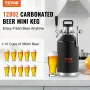Beer Growler Tap System, 128Oz 4L Mini Keg, 304 Stainless Steel Pressurized Beer Growler, Keg Growler with Pressure Display, CO2